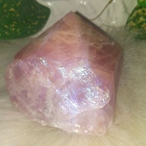 Pink Rose Quartz Aura Crystal Spiritual Healing